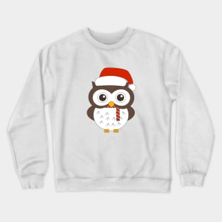 Christmas Mr. Owl Digital Art | Christmas Special | illusima Crewneck Sweatshirt